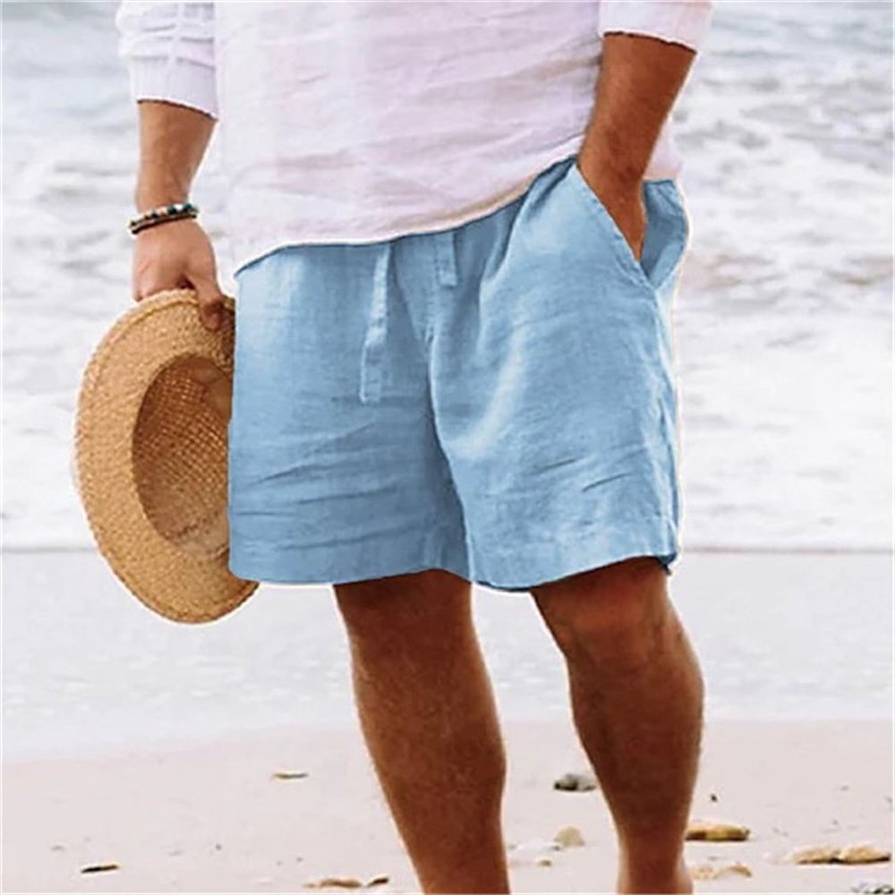 New Mens Cotton Solid Color Short Lightweight Gym Pants oversize Beach Shorts Men Jogging Sport Large Short Homme