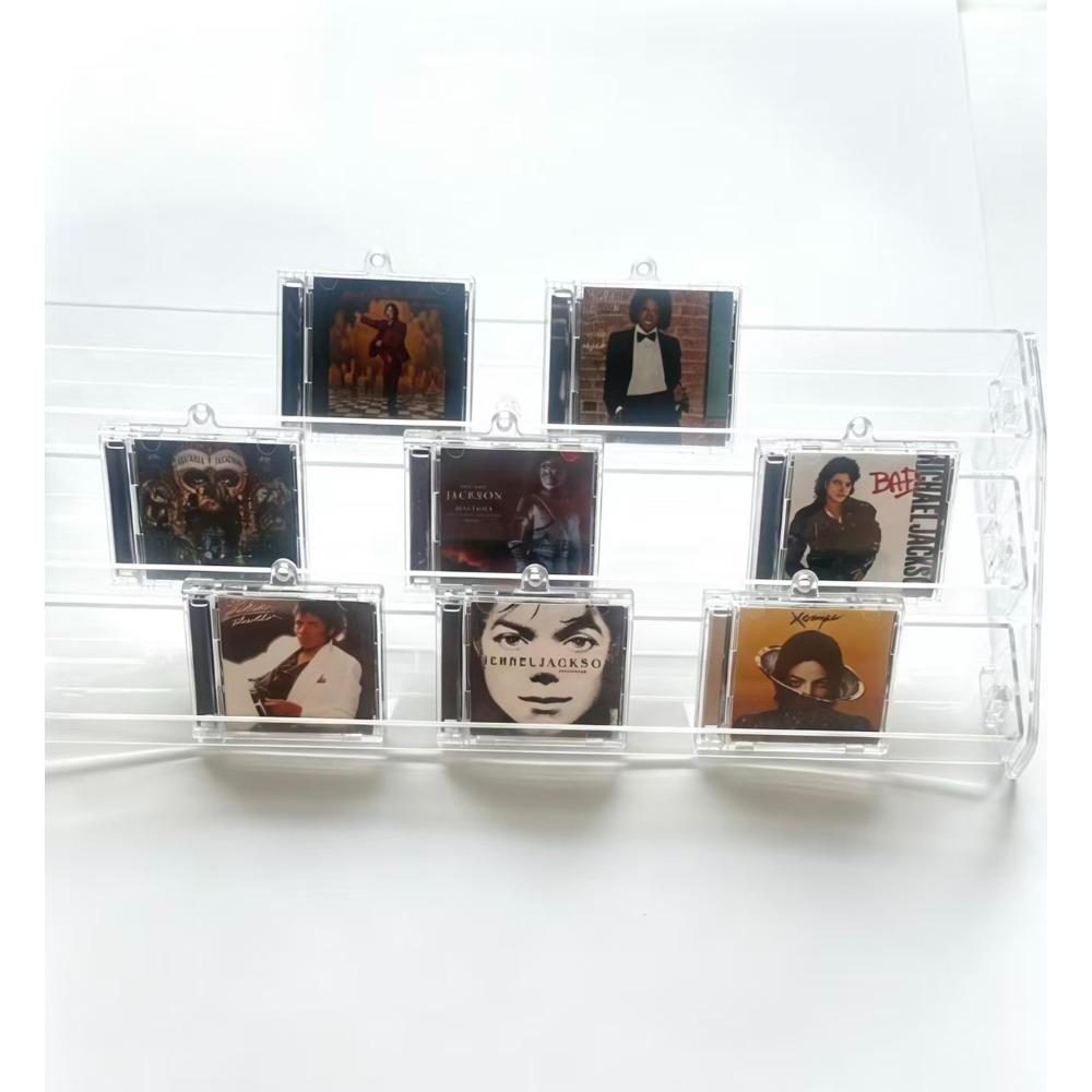 Porte-clés mini CD Michael Jackson, lot de 6, réplique anglaise pour fans MJ, musique classique jouable, souvenir, cadeau, livraison gratuite