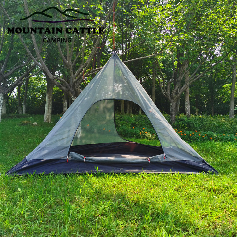 แขวนด้านในเต็นท์สำหรับพีระมิด Teepee Outdoor Ultralight ยุงตาข่ายสุทธิเต็นท์ฤดูร้อน Camping เต็นท์220*85*140ซม.