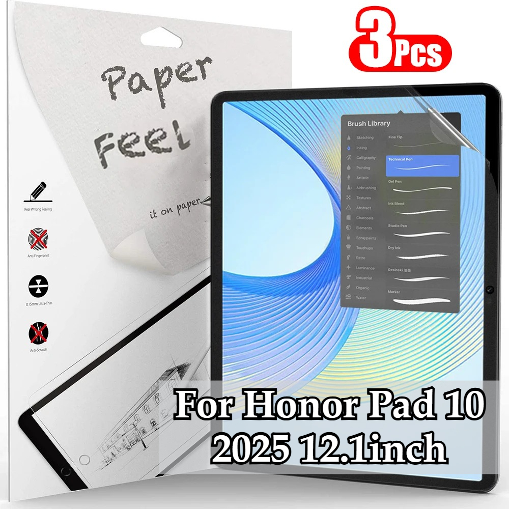 3 films protecteurs souples effet papier pour écran HUAWEI Matepad 11.5\" 2026 Air 12 X Honor Pad 10 9 X9 X8 A Pro Lite X7 X6