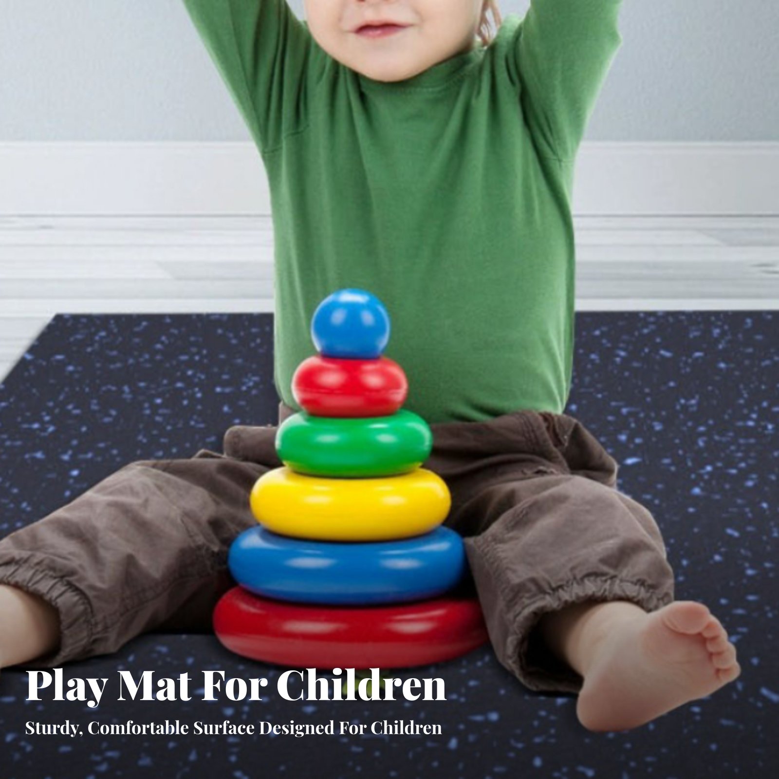 Impact-AbsorbingAbsorbing Floor Tile Sound Insulating Connecting Exercise Tiles Noise-Reducing weightyDuty for Parents, Exercise