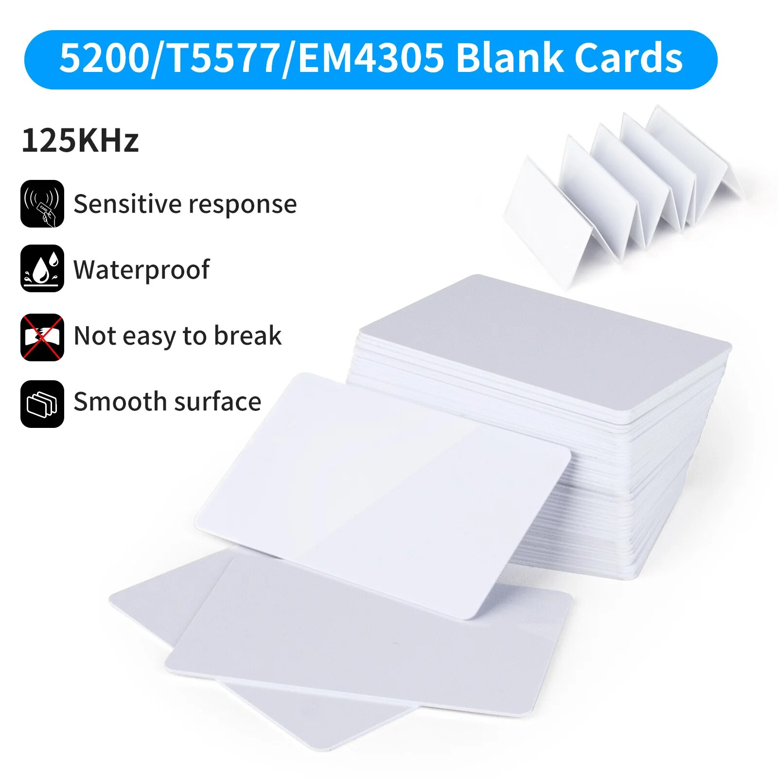 10pcs/20pcs 재기록 가능 125KHz RFID T5577/5200/EM4305 빈 카드 스마트 액세스 제어 키 카드 읽기 쓰기 프로그램 복제 카드