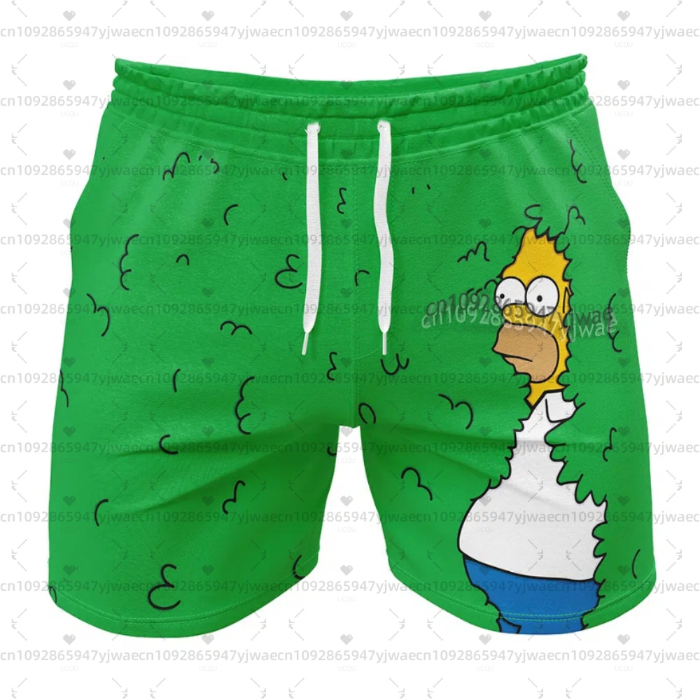 26 Holiday Summer Vacation Hawaiiaanse shorts Heren The Simpsons Print Shorts Snowflake & Holly Print Sneldrogende strandshorts