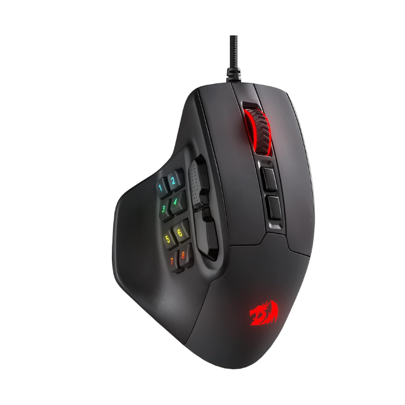 Redragon M811 Aatrox MMO Gaming-Maus, 15 programmierbare Tasten, kabelgebundene RGB-Gamer-Maus mit ergonomischem, natürlichem Griff
