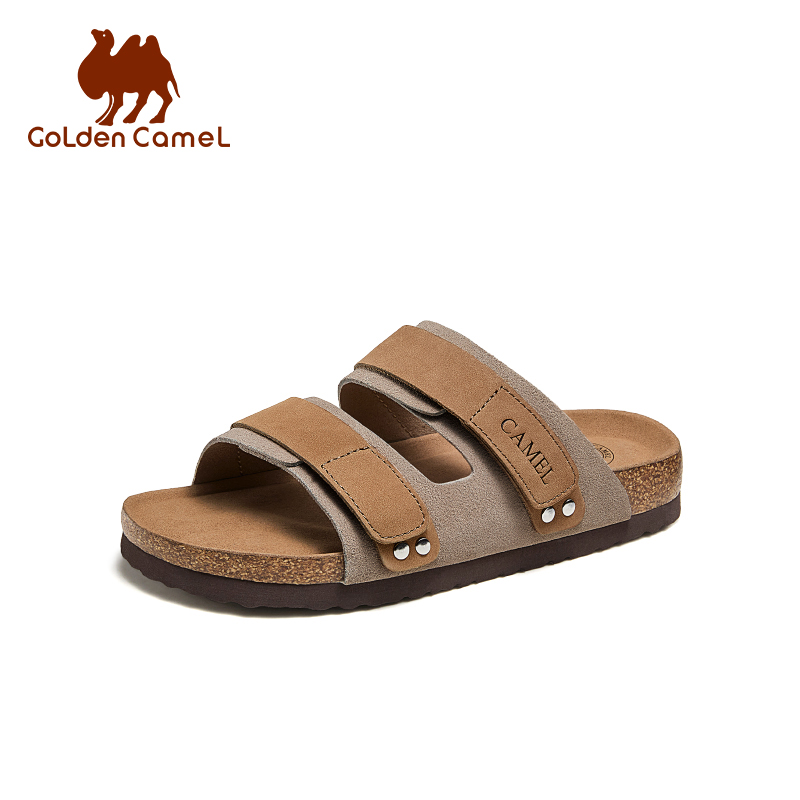 GOLDEN CAMEL sepatu pria, Kasut pantai Retro bernafas kasual untuk lelaki perempuan musim panas modis mewah