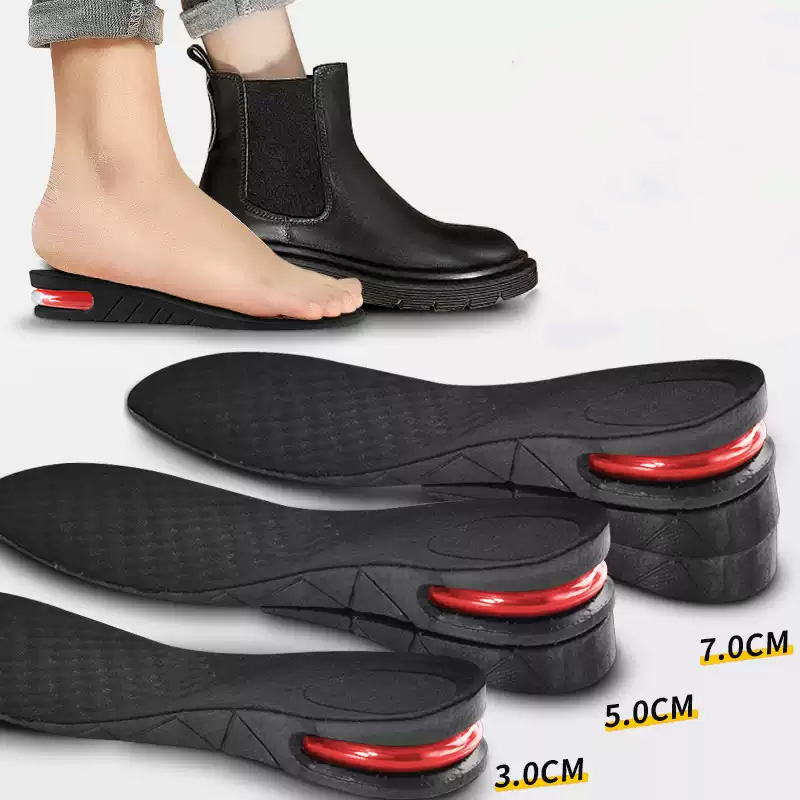 Solette Rialzanti Multilivello, Inserti Ammortizzanti con Cuscino d'Aria da 3-9 cm, Cuscinetti Elevatori Invisibili per Uomo e Donna 1 Paio/2 Paia