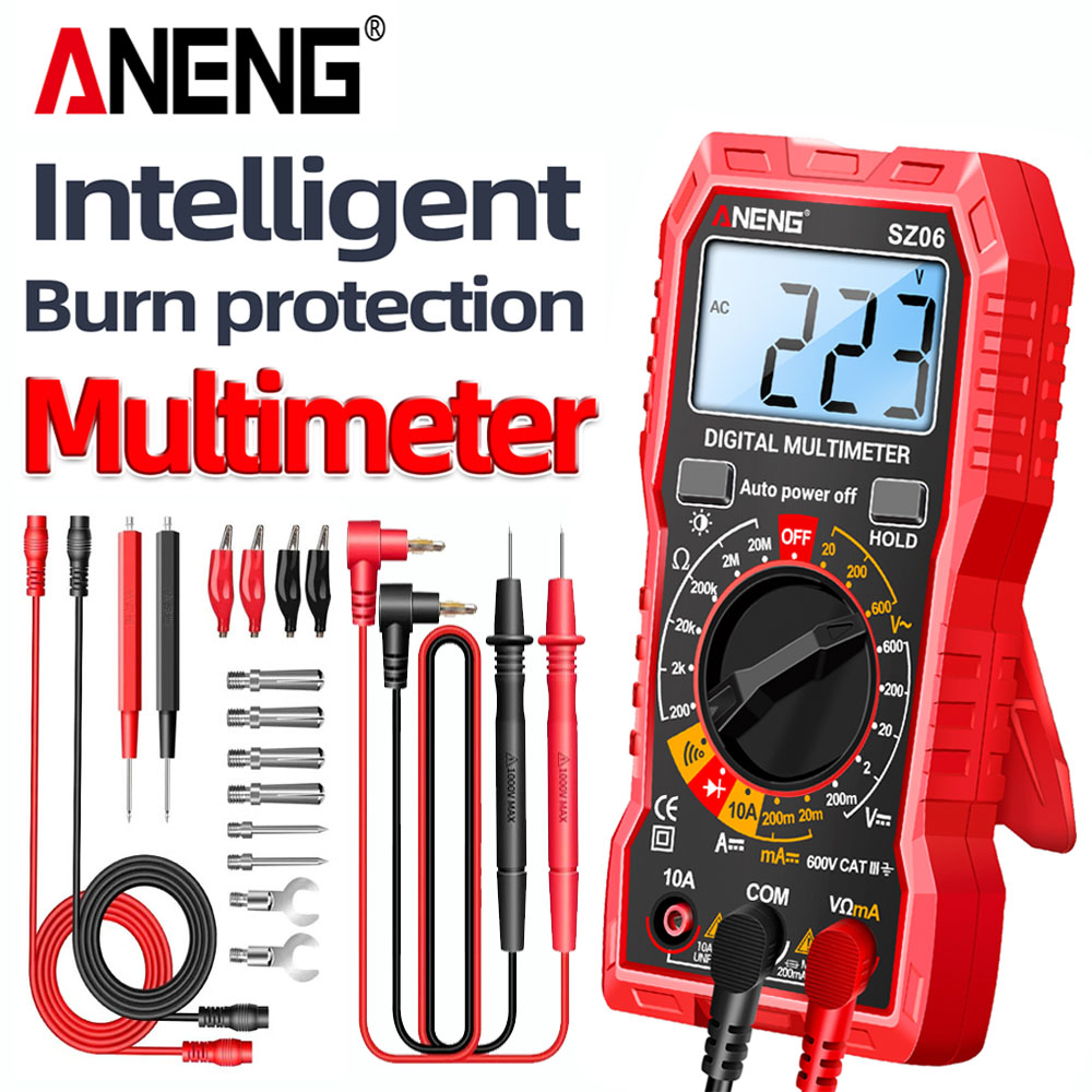 ANENG SZ06 multímetro Digital inteligente medidor de voltaje CA/CC multifuncional resistencia de corriente profesional de electricista portátil