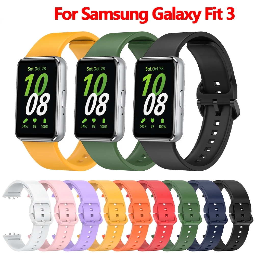 Silikonarmband für Samsung Galaxy Fit 3 Uhrenarmband Ersatz-Sportuhrenarmband für Samsung Galaxy Fit 3 Band 2030