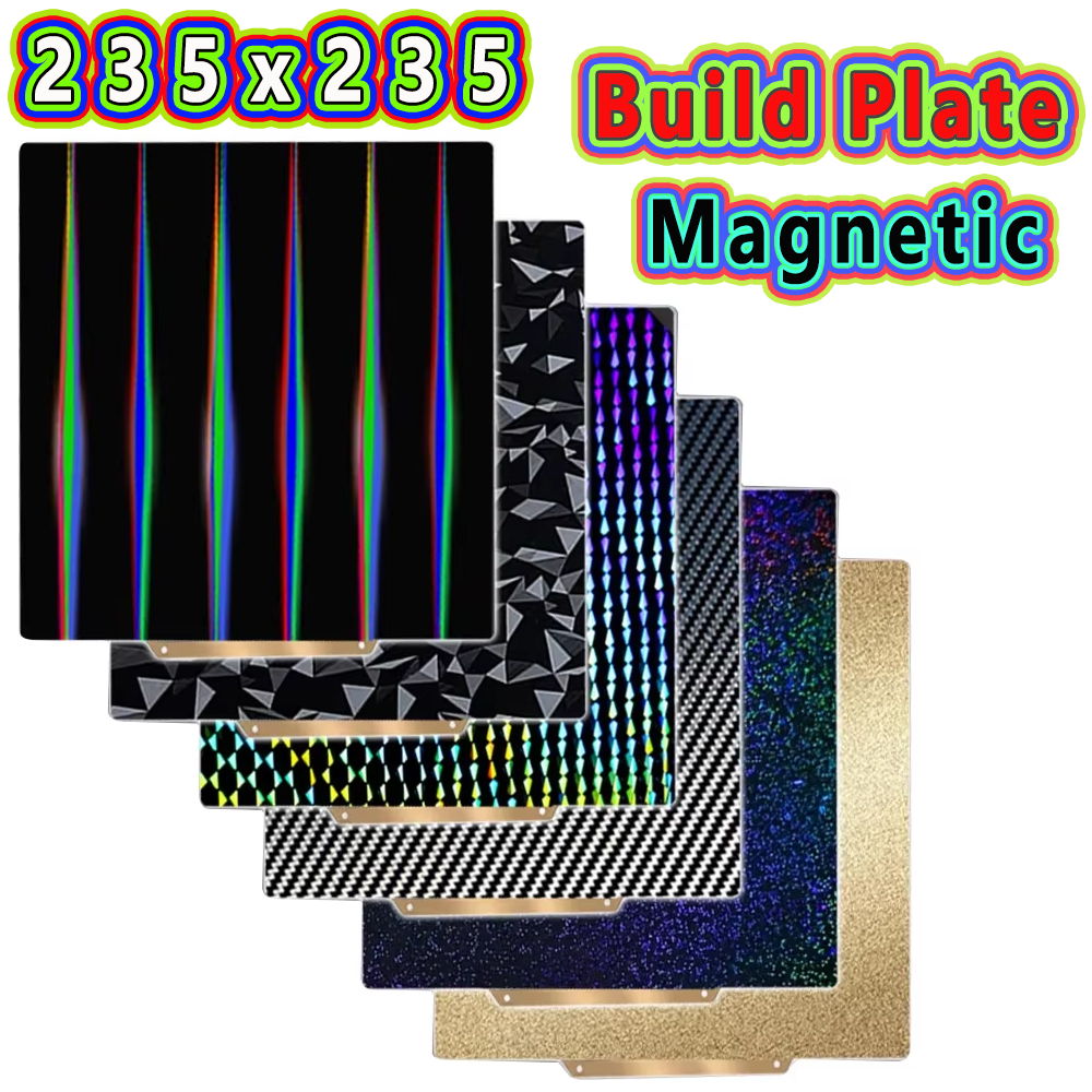 Plaque de construction lisse PEI 235x235 pour Ender 3 Elegoo Neptune 4 Pro, plaque de construction magnétique, lit chauffant pour imprimante 3d en acier
