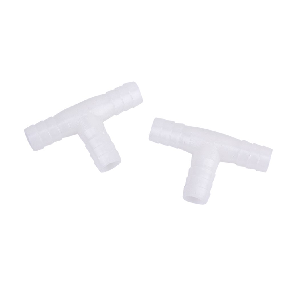 Conector en T igual de plástico de 2x12mm, accesorio de tubería de púas, unión de manguera de aire/agua