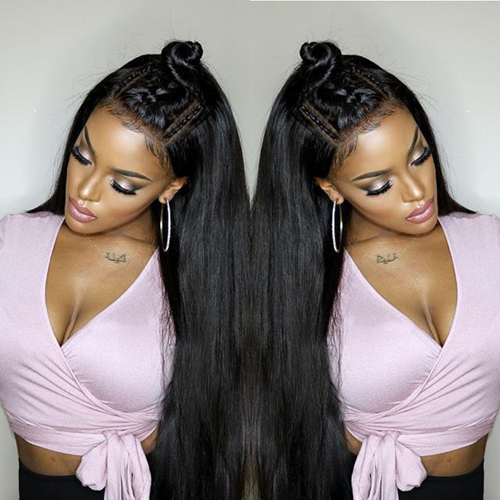 40 Inch Bone Straight Human Hair Wig 13x4 13x6 HD Transparent Lace Wigs Brazilian Full Lace Frontal Wig For Women 250% Density