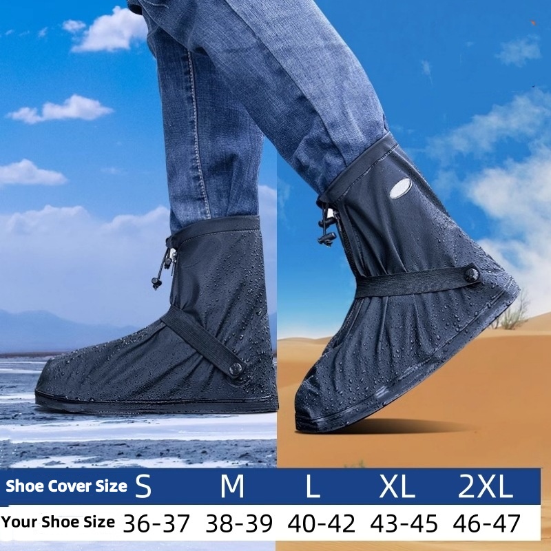 S-XXL Copriscarpe antipioggia impermeabili Stivali da acqua riutilizzabili Antiscivolo Ciclismo Escursionismo Copriscarpe Pioggia Neve Sabbia bagnata Protezioni per scarpe