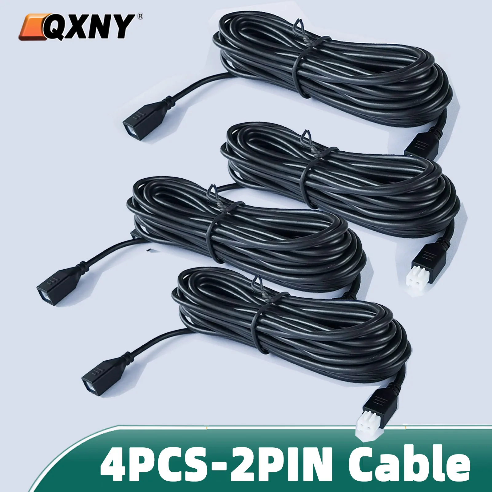 2 Pin Parktronic Parking Sensors Extension Cable Cord for Car Reversing Parking Sensor Backup Radar Waterproof Extension 4PCS