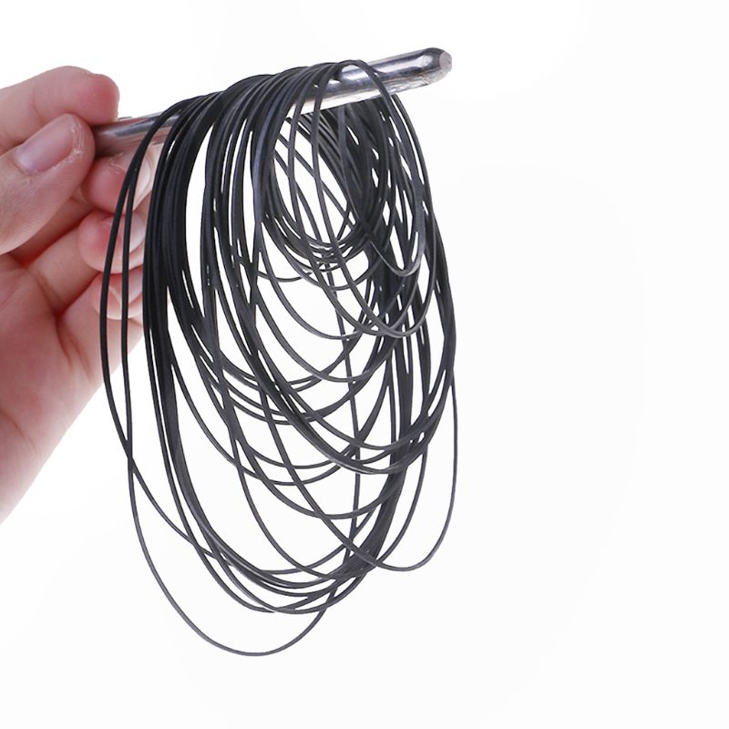 Universal Mix Cassete Tape Cintos, Assorted Comum Flat Rubber Belt, 45-130mm para gravador Walkman DVD, 1mm de largura, 50pcs por saco