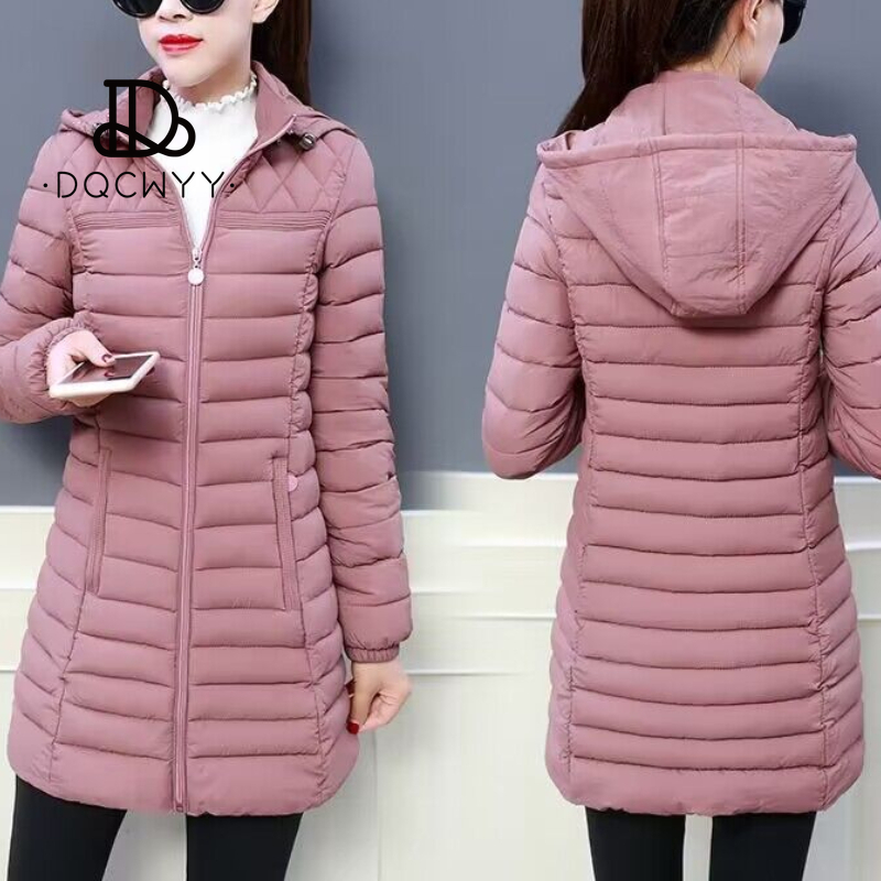 Chaqueta de mujer a la moda, abrigos holgados de algodón para mujer, Parkas informales, prendas de vestir exteriores cálidas, chaqueta de invierno con capucha, abrigo de gran tamaño 6XL