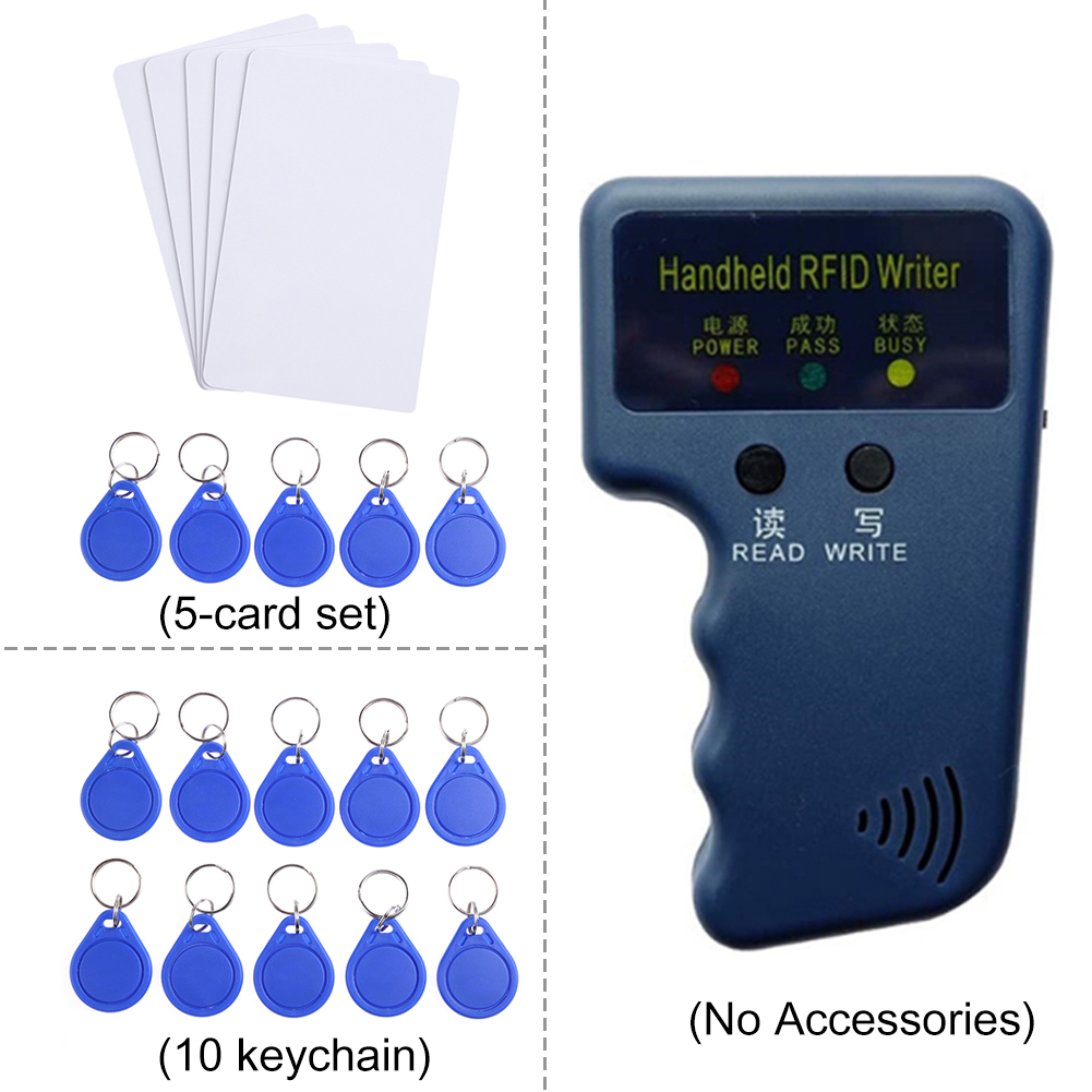 Copiatrice RFID 125KHz Lettore ID portatile Scrittore Duplicatore di schede di controllo accessi Dispositivo di crittografia clonatore (lettore/carta opzionale)