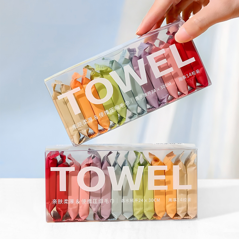 7/14 Toallitas Desechables Portátiles para Viaje, Gruesas y Comprimidas, para Limpieza Facial y Belleza, Ideales para Higiene en Movimiento