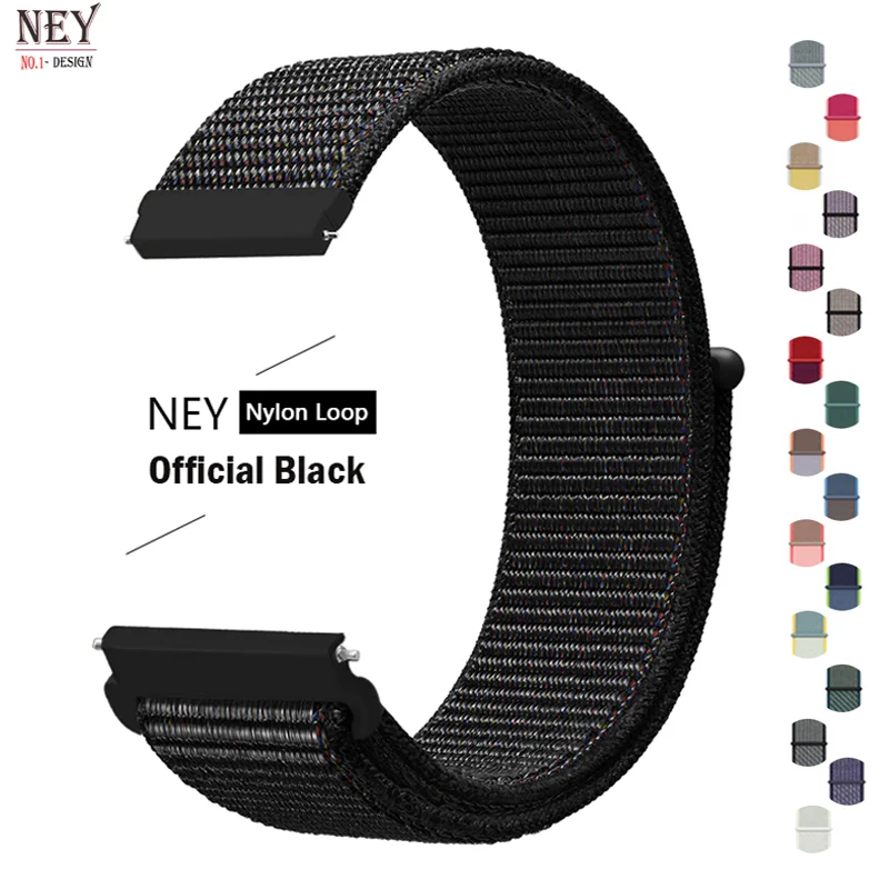 Bracelet de sport à boucle en Nylon, 20mm 22mm, pour Samsung Galaxy Watch 6/5/4/5pro/4/6 Classic/active 2, huawei watch GT 4-2-2e-3