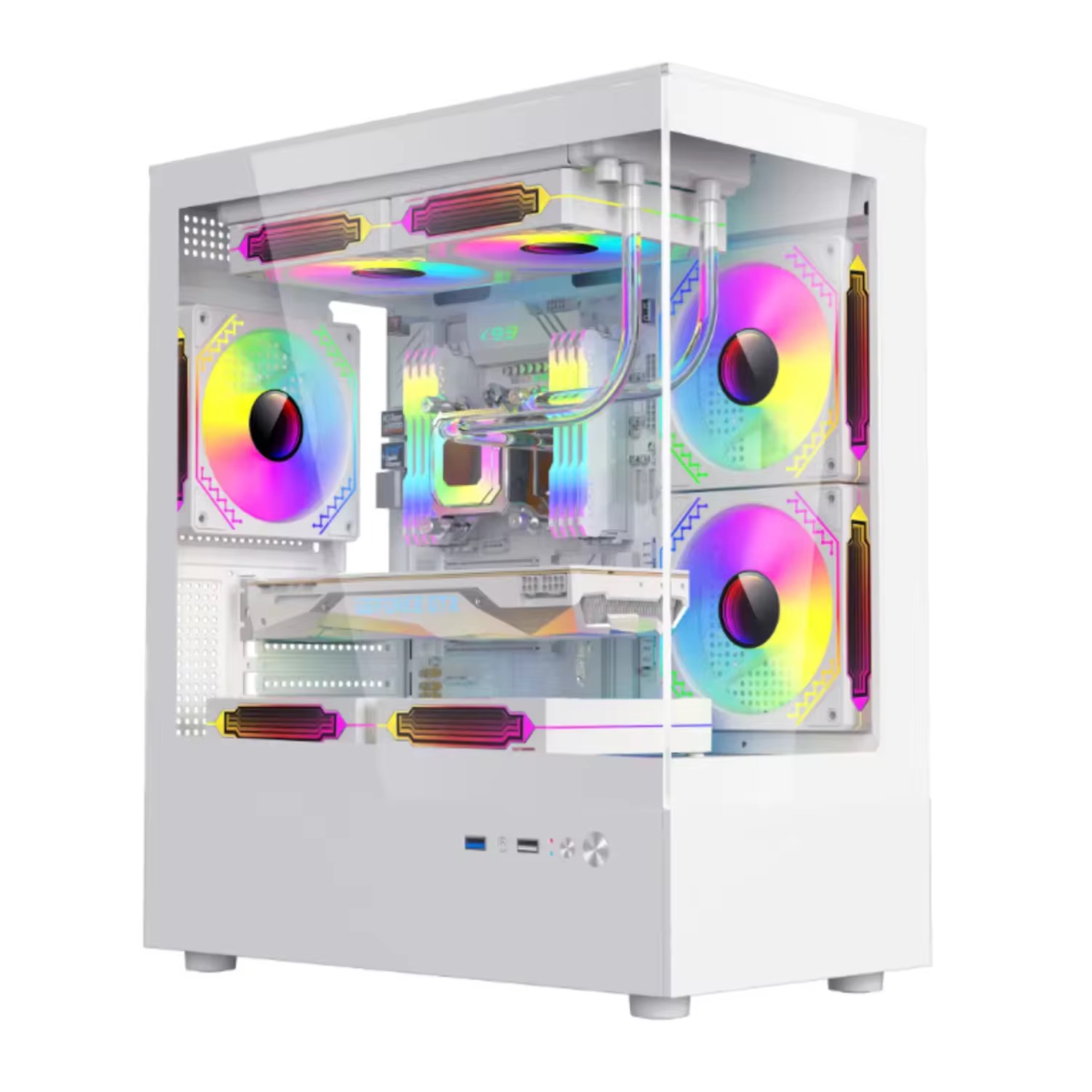 AOTESIER PC Gaming With Core i7 CPU /512G SSD/16GB momery 3200MB DDR3/Windows 11 HD Graphics 4600 Graphics/ white