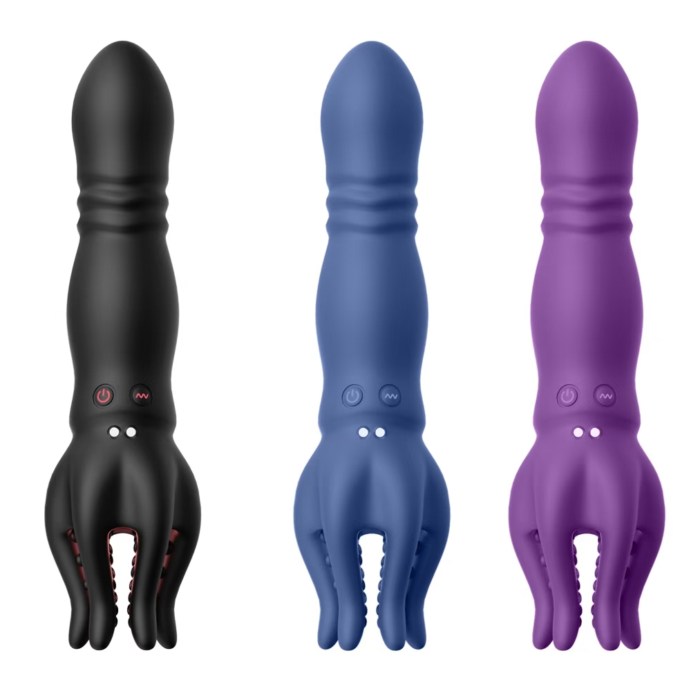 Vibratore 2-in-1 per vagina e ano, plug anale vibrante, stimolatore del glande, massaggiatore, sex toy per punto G, AV per donne, uomini e coppie 18+