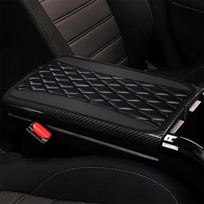 Cubierta para Reposabrazos de coche, alfombrilla Universal de cuero PU, estampado de estilo étnico, impermeable, antideslizante, caja de almacenamiento, accesorio Interior de estilo automático