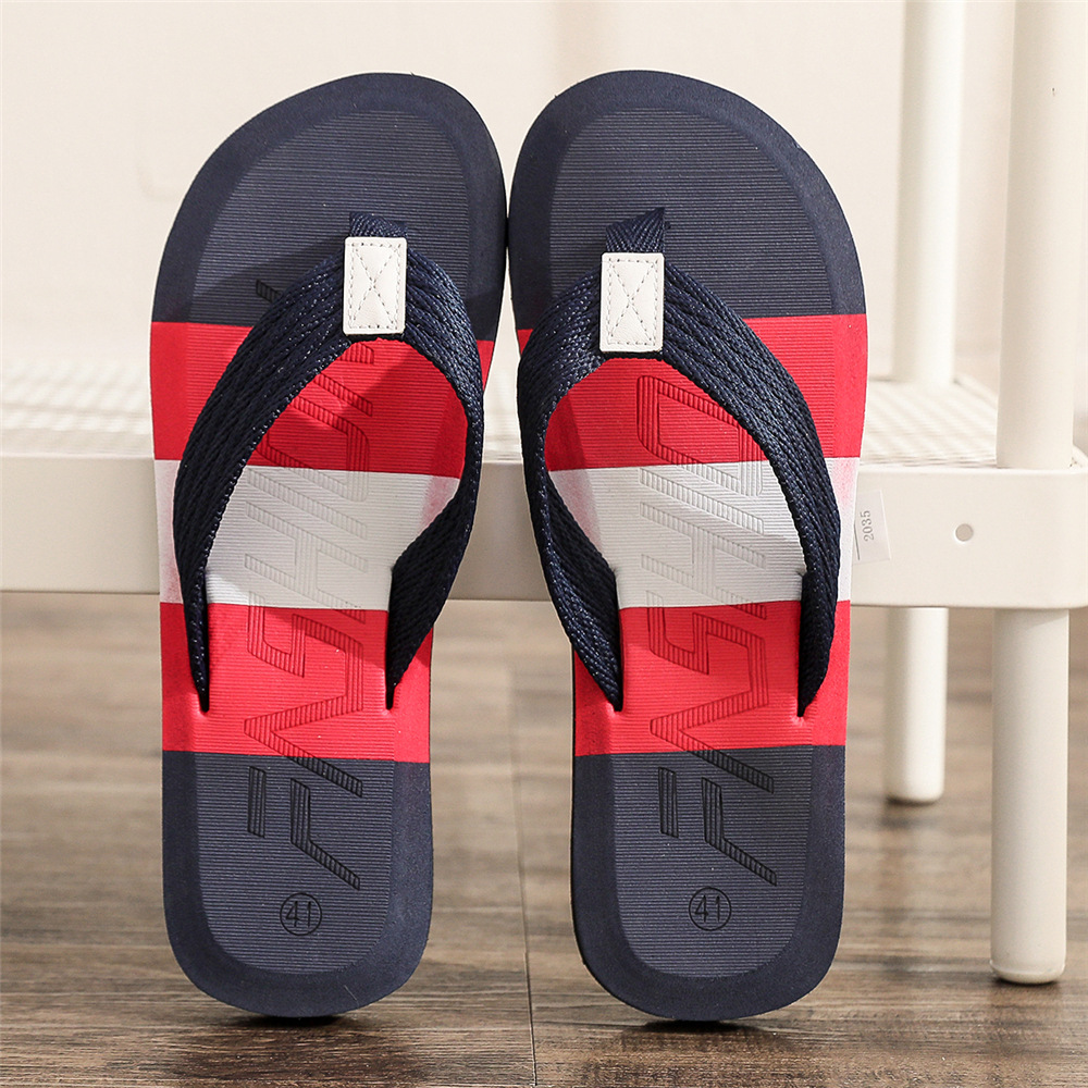 Chanclas de verano para hombre, sandalias de playa antideslizantes, zapatos planos informales, Zapatillas de casa para interiores y exteriores