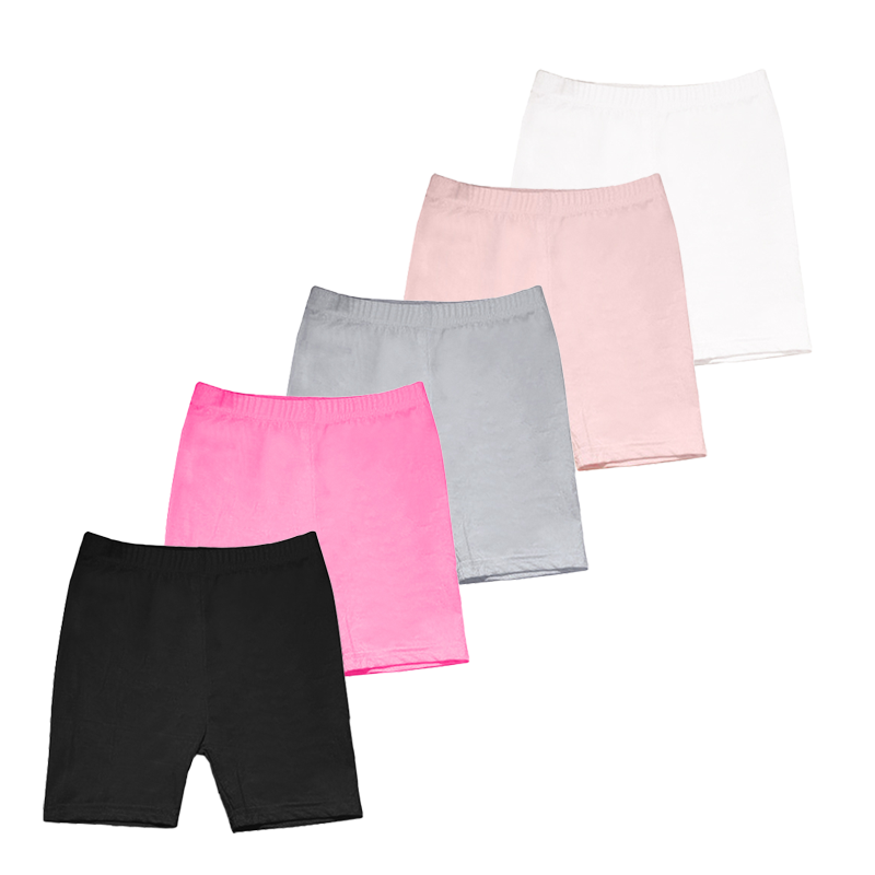 Mallas de verano de Color sólido para niños, pantalones cortos de seguridad para niñas, mallas de algodón, pantalones cortos de playa para niñas, adecuados para niños de 2 a 13 años, 2 uds.