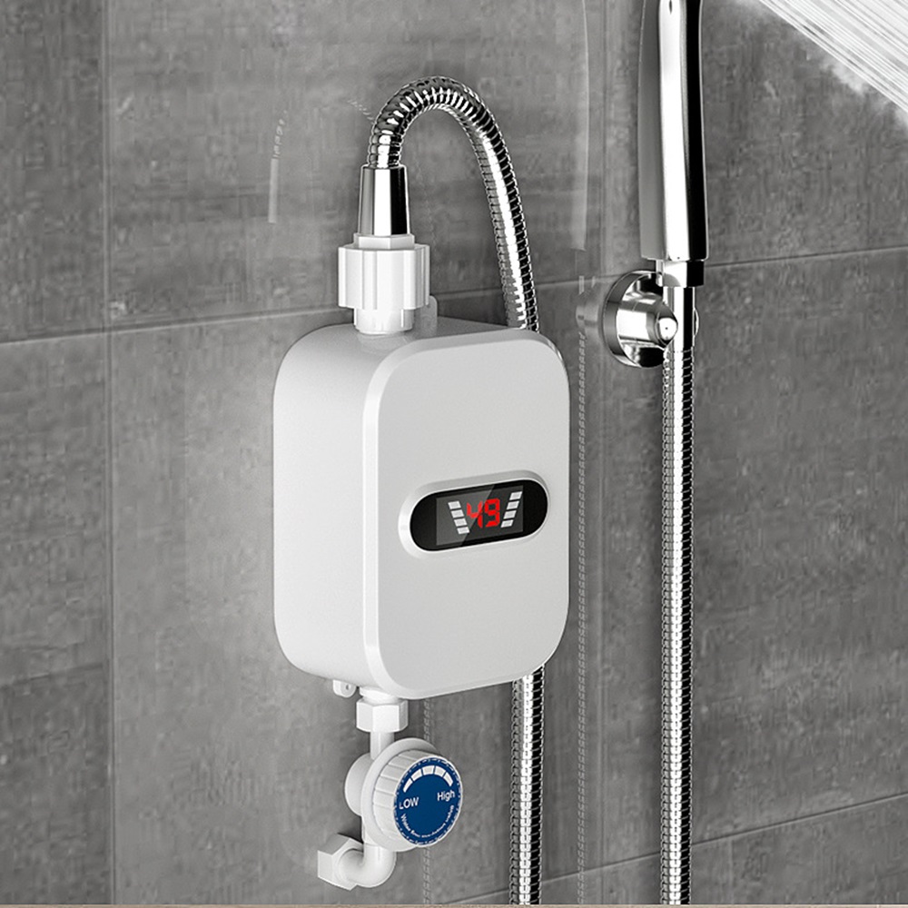Calentador de Agua Instantáneo para Ducha 220V, Grifo de Baño con Enchufe Europeo