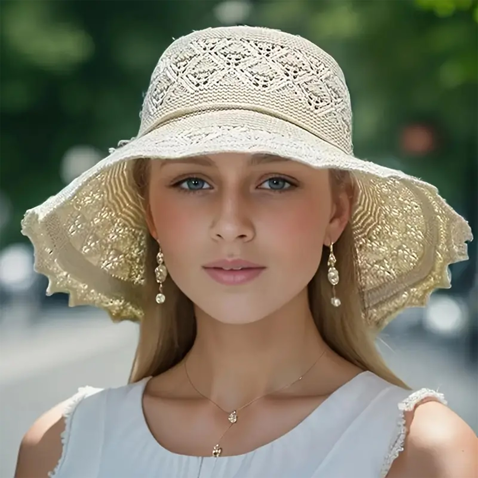 Stylish Sun Visors Summer Beach Hats For Women Uv Protection Foldable Wide Brim Cap Outdoor Travel Accessories For Girls Teens