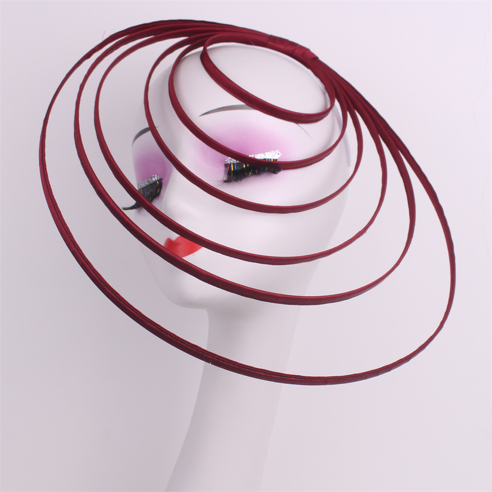 Royal Ascot Cappello da fascinator di lusso da donna Copricapo da sposa Cappello a rete Evento formale Portapillole Cappelli da fascinator da donna Mariage Modisteria