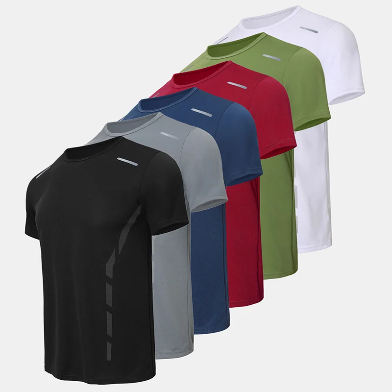 Sommerliches, mehrfarbig bedrucktes Rundhals-Oberteil für Herren, lässiges, sportliches, kurzärmeliges, vielseitiges Mode-T-Shirt in Übergröße, atmungsaktiv
