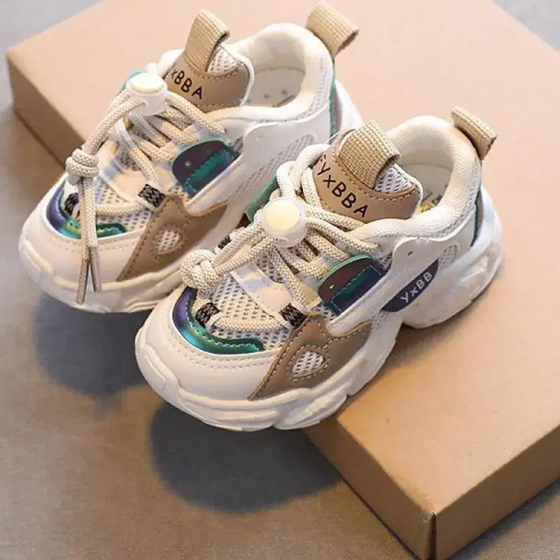 Taglia 21-36 Scarpe da bambino per ragazzi Ragazze Mesh traspirante Bambini piccoli Scarpe da ginnastica casual Scarpe sportive per bambini antiscivolo Tenis