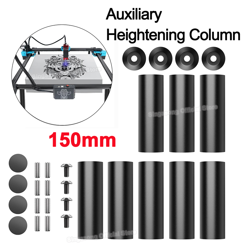 เสาเพิ่มความสูงด้วยเลเซอร์สำหรับแกะสลักด้วยเลเซอร์แกนลูกกลิ้งหมุน mesin grafir Laser ยืดขาได้ TS2 TTS-55