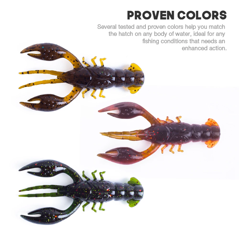 Hanlin Schwimmende 65mm 4g Krebslarven Weichsilikon-Köder Jigs Wobbler Würmer Angelköder Künstlicher Schwimmköder für Barsch und Hecht