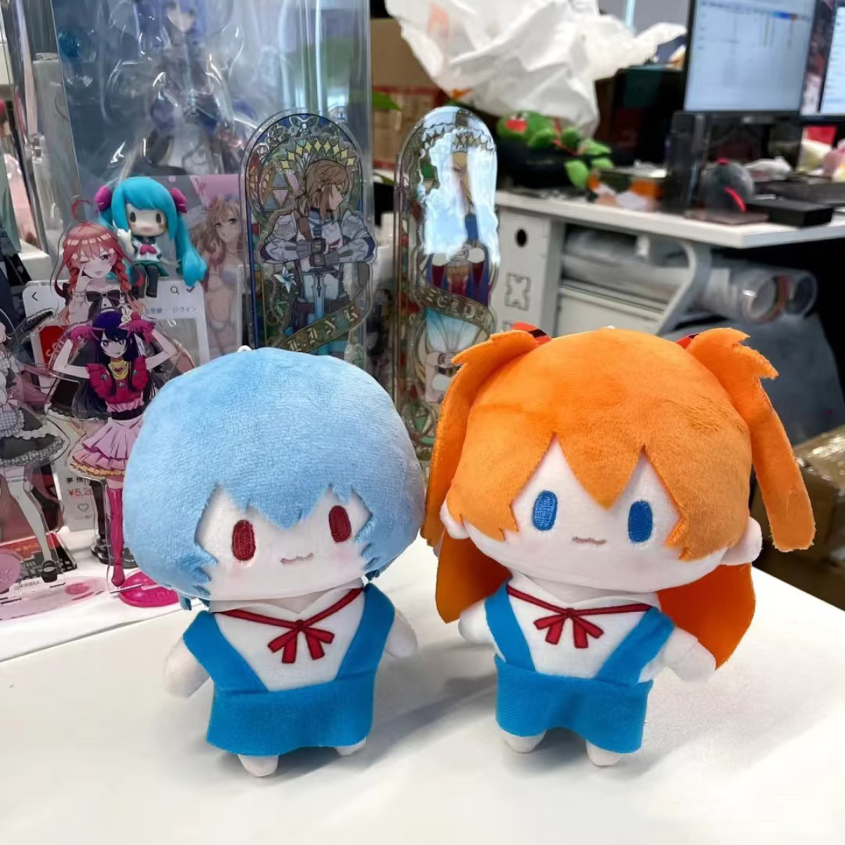 Boneka Mewah NEON GENESIS EVANGELION Rei Ayanami Asuka Anime Periferal Mainan Lucu Tas Pesona Koleksi Mainan Hadiah Anak-anak