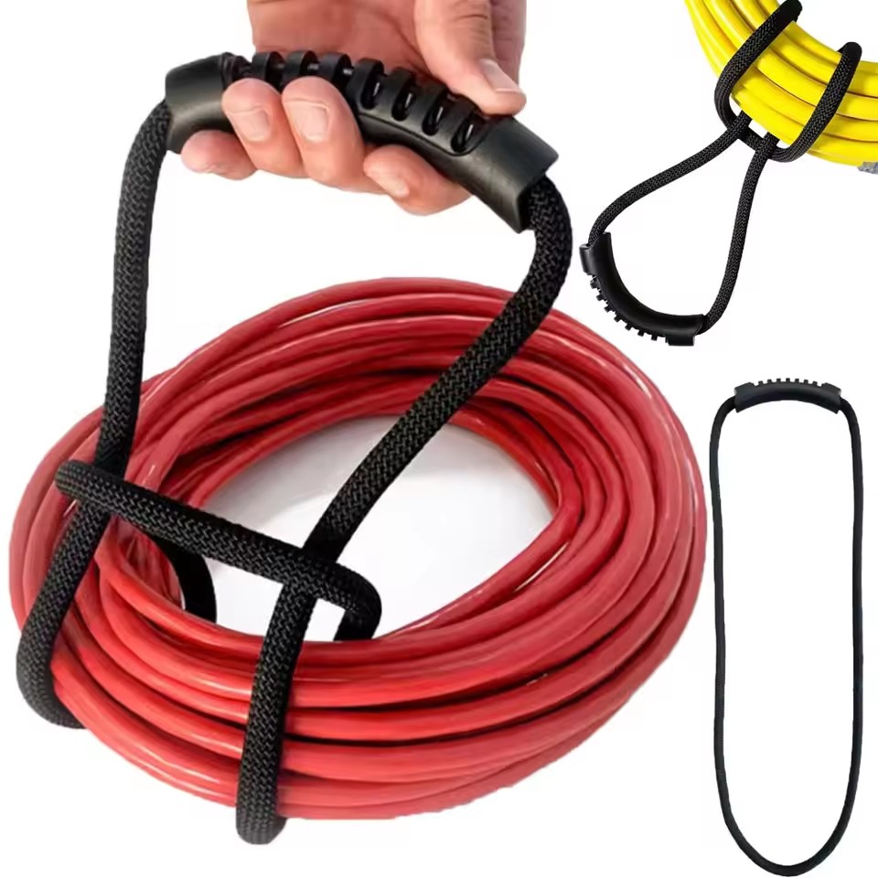 Correa de almacenamiento Cable de gancho y bucle resistente Correa de transporte, percha y organizador con asa para mangueras de piscina Cables de mangueras de jardín
