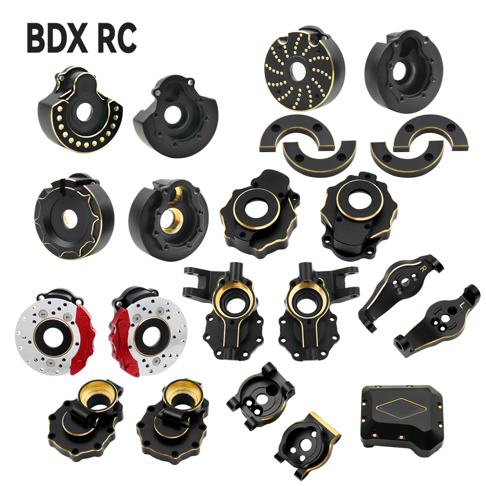 Portale Assale Alloggiamento Ottone Nero Sterzo Tazza sterzo C Sedile tirante Supporto ingranaggi Copertura servo Staffa Per 1/10 Trx4 Trx6