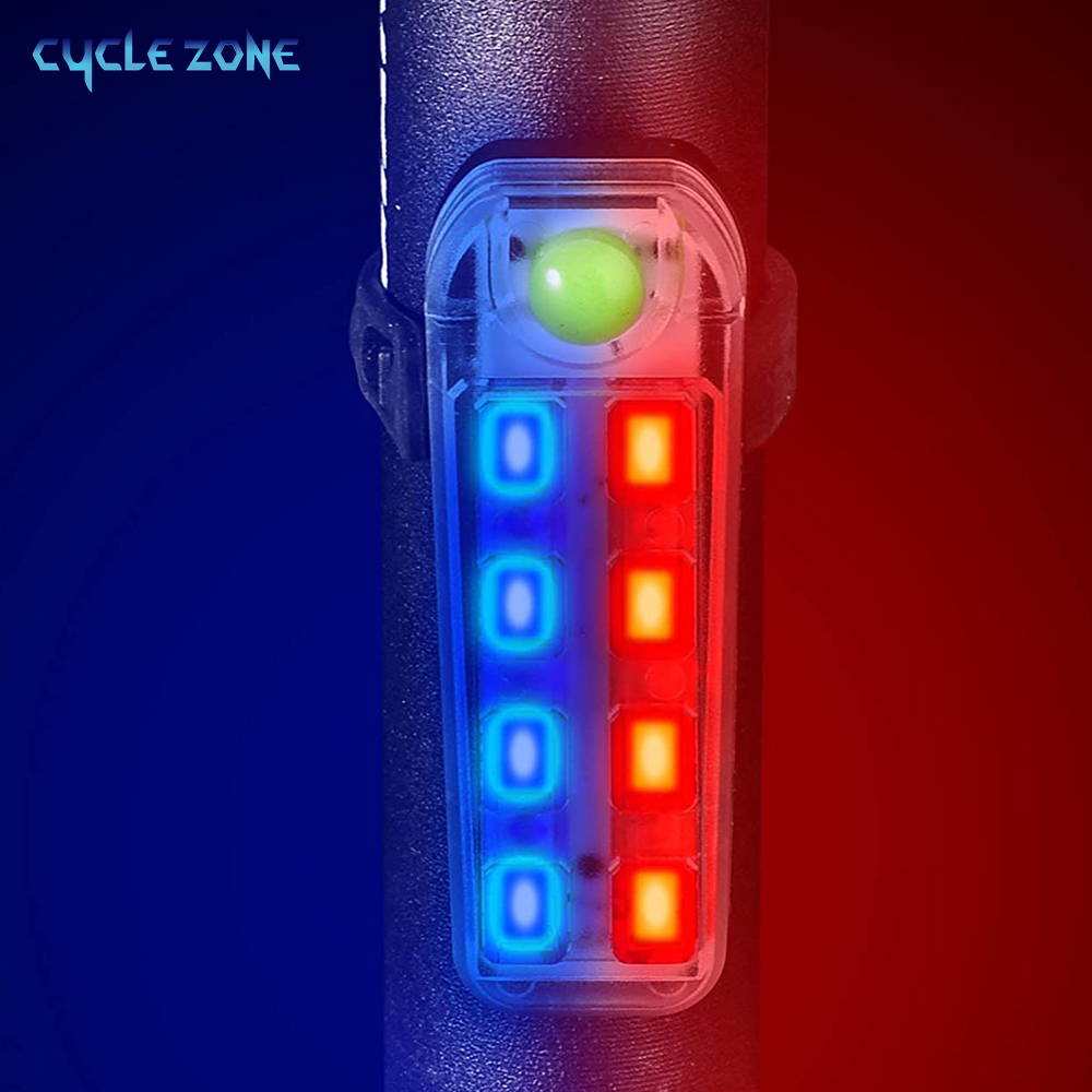 Lampu belakang sepeda peringatan keselamatan, lampu ekor sepeda 8 LED tahan air luar ruangan untuk bersepeda MTB