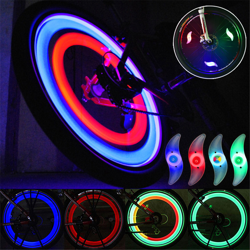 Luci per raggi per ruote per bici Luci per pneumatici 3 modalità LED Avvertimento di sicurezza per bici impermeabile Accessori per biciclette facili da installare con batteria