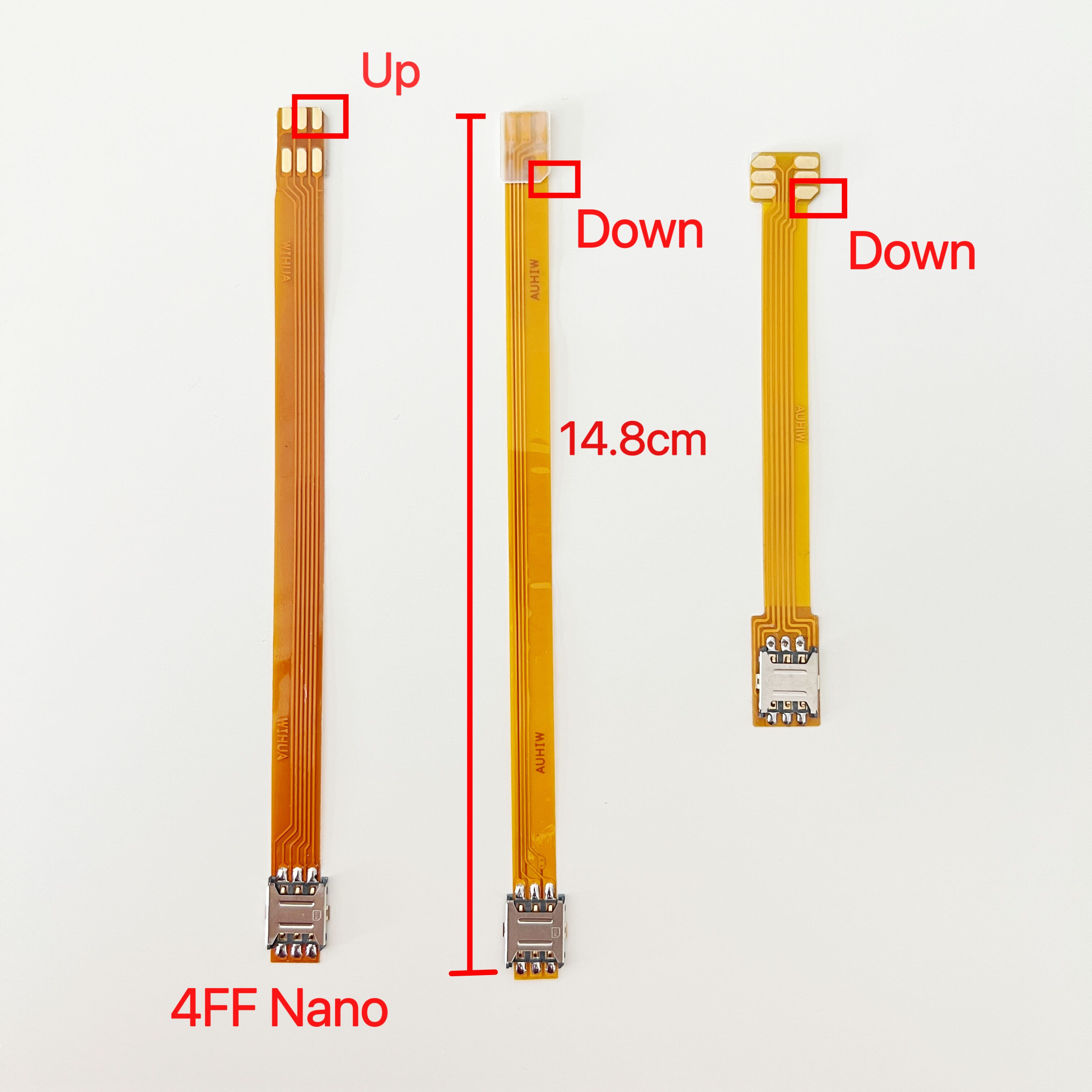 Convertidor de tarjeta Sim Nano 4FF a Nano 4FF tarjeta Sim Usim adaptador Vertical 4FF conversión Cable de extensión fpc