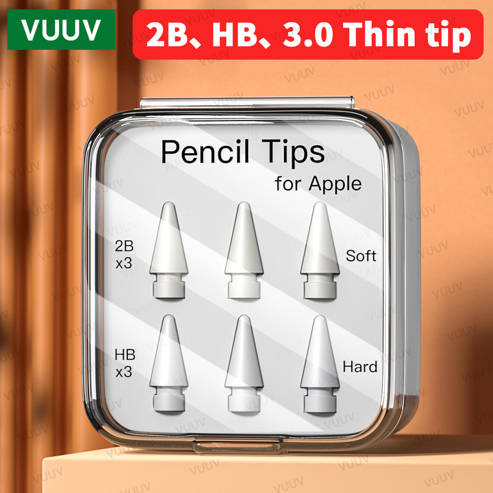 Potloodtip voor Apple potloodpunt 3/6 stuks dubbellaags 2B HB dunne zachte harde vervanging tip voor Apple potlood 1e 2e generatie