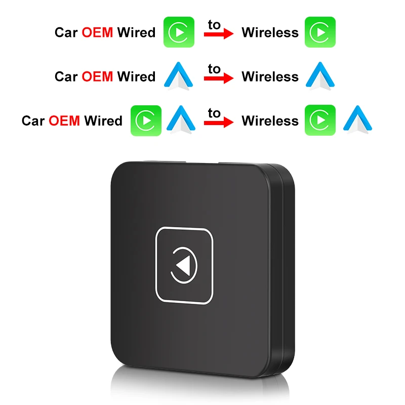 FLIXIVI 2w1 bezprzewodowy Mini Carplay/Auto Box Dongle przewodowy do bezprzewodowego dla Audi Toyota Mazda Nissan Chevrolet Suzuki Subaru Ford