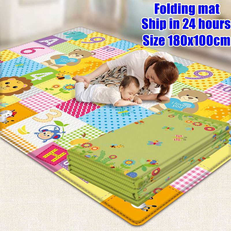 Xpe dobrável tapete de jogo do bebê educacional das crianças no berçário almofada de escalada crianças atividades jogos brinquedos 180x100cm