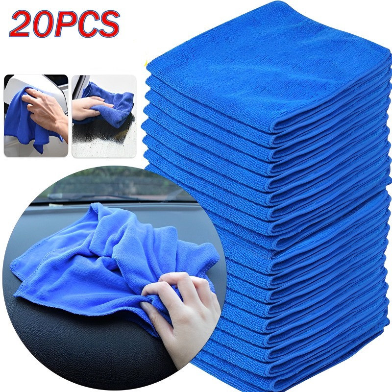 Toalhas de microfibra para lavagem de carro, pano de secagem, panos de limpeza doméstica, detalhamento automático, pano de polimento, ferramentas de limpeza doméstica, 1-20 peças