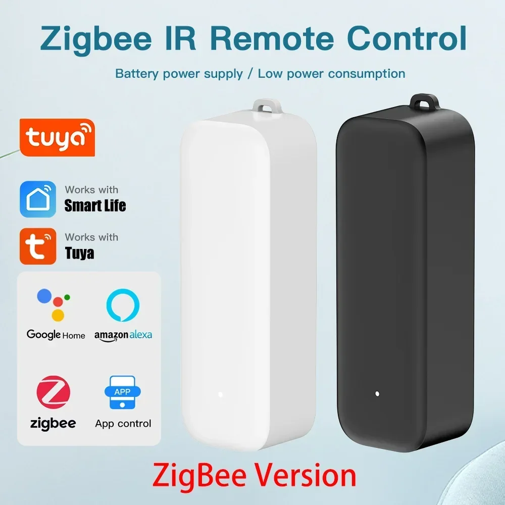 Tuya Zigbee-Controle Remoto IR Universal para Casa Inteligente, Controle Infravermelho para TV, DVD, AUD, AC, Funciona com Alexa, Google Home