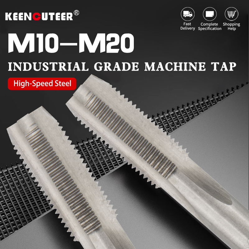 Juego de 1/5/10 Machos de Roscar Rectos HSS M10x1/M12X1.5/M14x1/M16x1.5/M18x1.25/M20x1.5, Herramienta de Roscar de Rosca Fina HSS