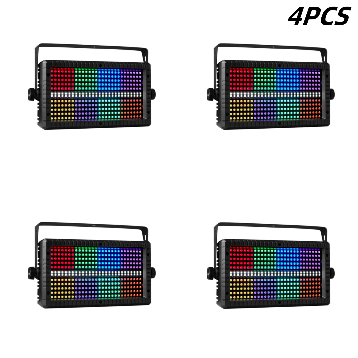 4 pièces/lot 60W Mni LED stroboscopique RGBW 4in1 8 cloisons blanc 8000K DMX Super lumineux lavage Dj Bar stroboscopique effets d'éclairage de scène