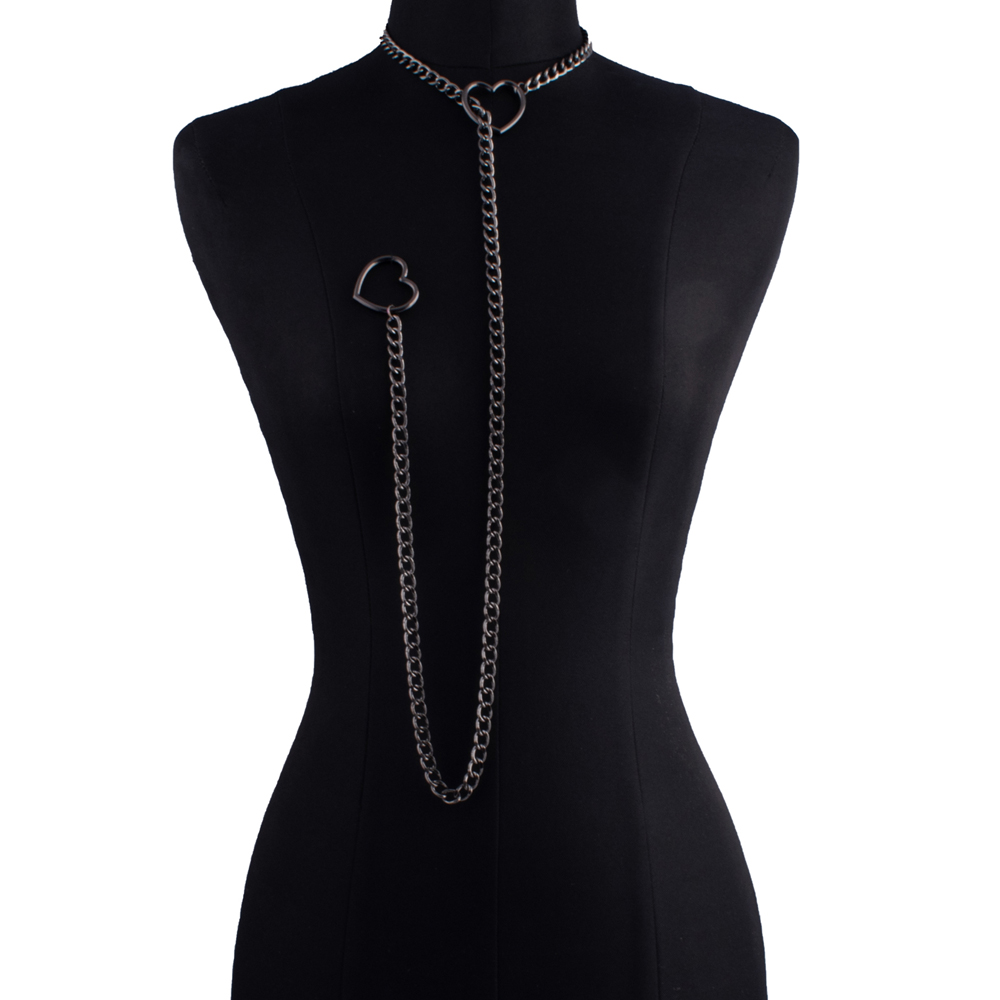 หัวใจสร้อยคอสร้อยคอผู้หญิงแฟชั่น Punk Rock Goth Choker เครื่องประดับอุปกรณ์เสริม