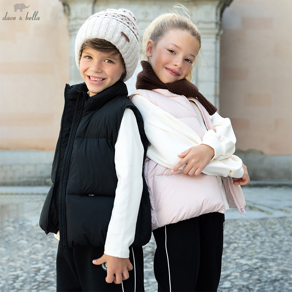 Dave Bella Ragazzi Ragazze Piumino bianco Parka Bambini Gilet invernale caldo Cappotti Capispalla impermeabile Abbigliamento outdoor DK4254038