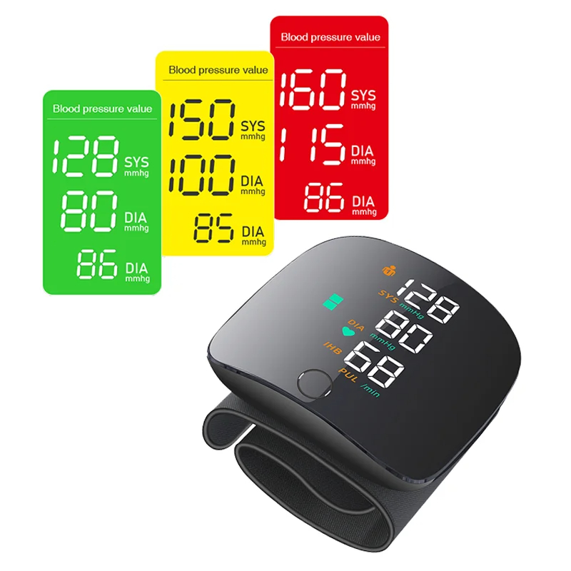 Novo monitor de pressão arterial de pulso digital voz esfigmomanômetro médico usb automático monitor de freqüência cardíaca e pressão arterial